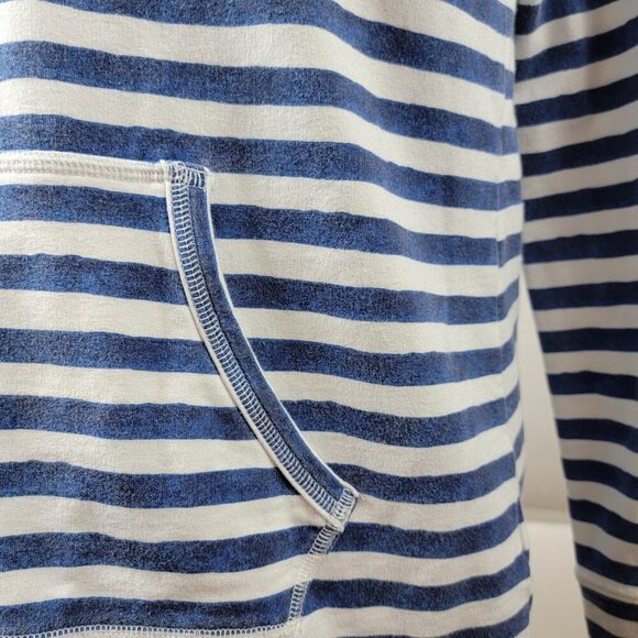 Lilly Pulitzer Captain Popover Bright Navy Positano Stripe Top Size Small - Picture 7 of 12